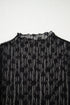 Sheer Floral Lace Long Sleeve Slim Fit Top